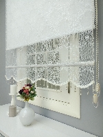 ***taç*** Çiftli Sistem Tül Ve Stor Perde - Büyük Damask- Krem Açık-ekru Ekru